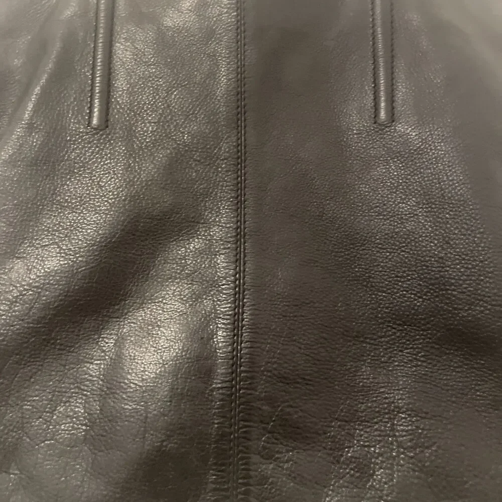 Lucky Brand Tote Black Leather Shoulder Bag Purse Handbag Large